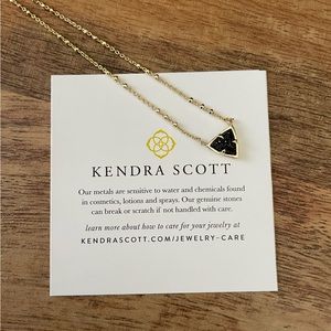 Kendra Scott Perry Drusy Necklace in Black